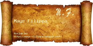 Mayr Filippa névjegykártya